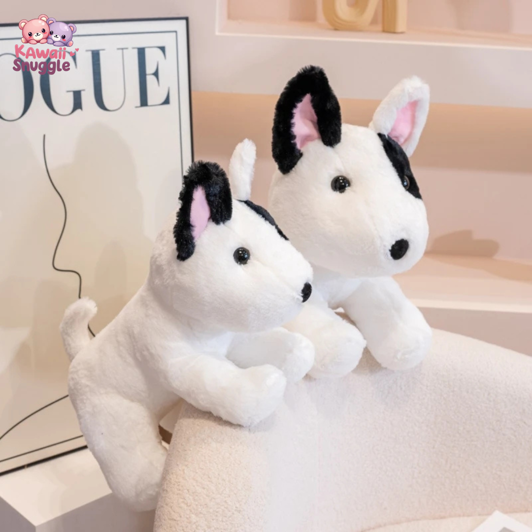 Lifelike Sit Bull Terrier Dog Plush Toy