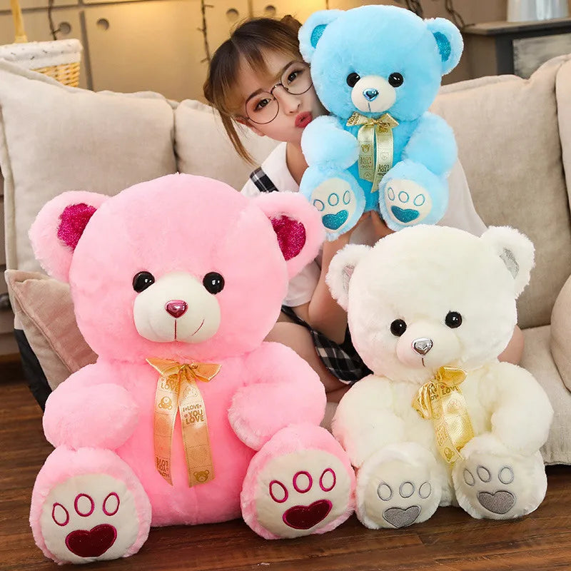 Big Huggale High Quality Teddy Bear with Bow Toy Cute Teddy