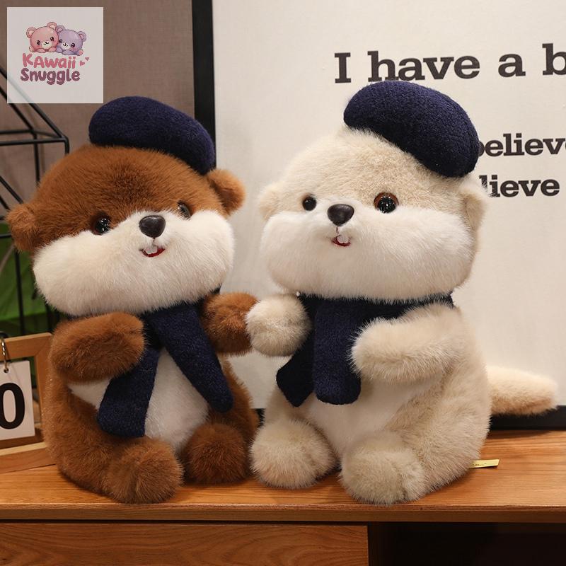 Kawaii Beaver With Hat Plush Doll – A Cozy Friend With a Charming Hat