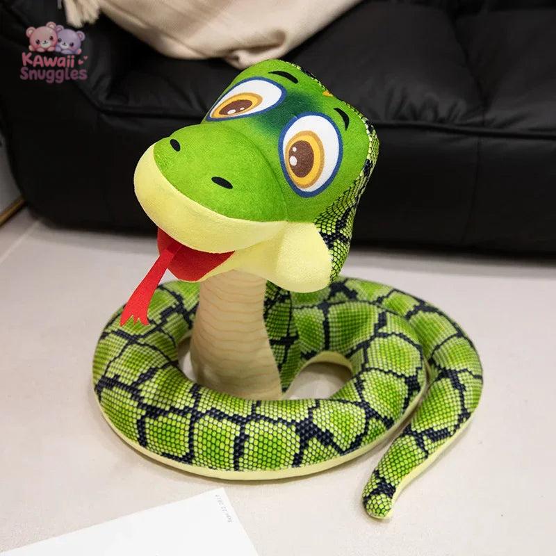 Simulated Green Snakes Plush Toy – Funny Stuffed Snake Plushie