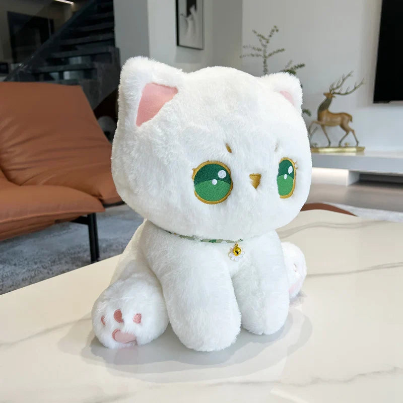 Elegant White Cat Plush – A Touch of Whimsy in Every Hug