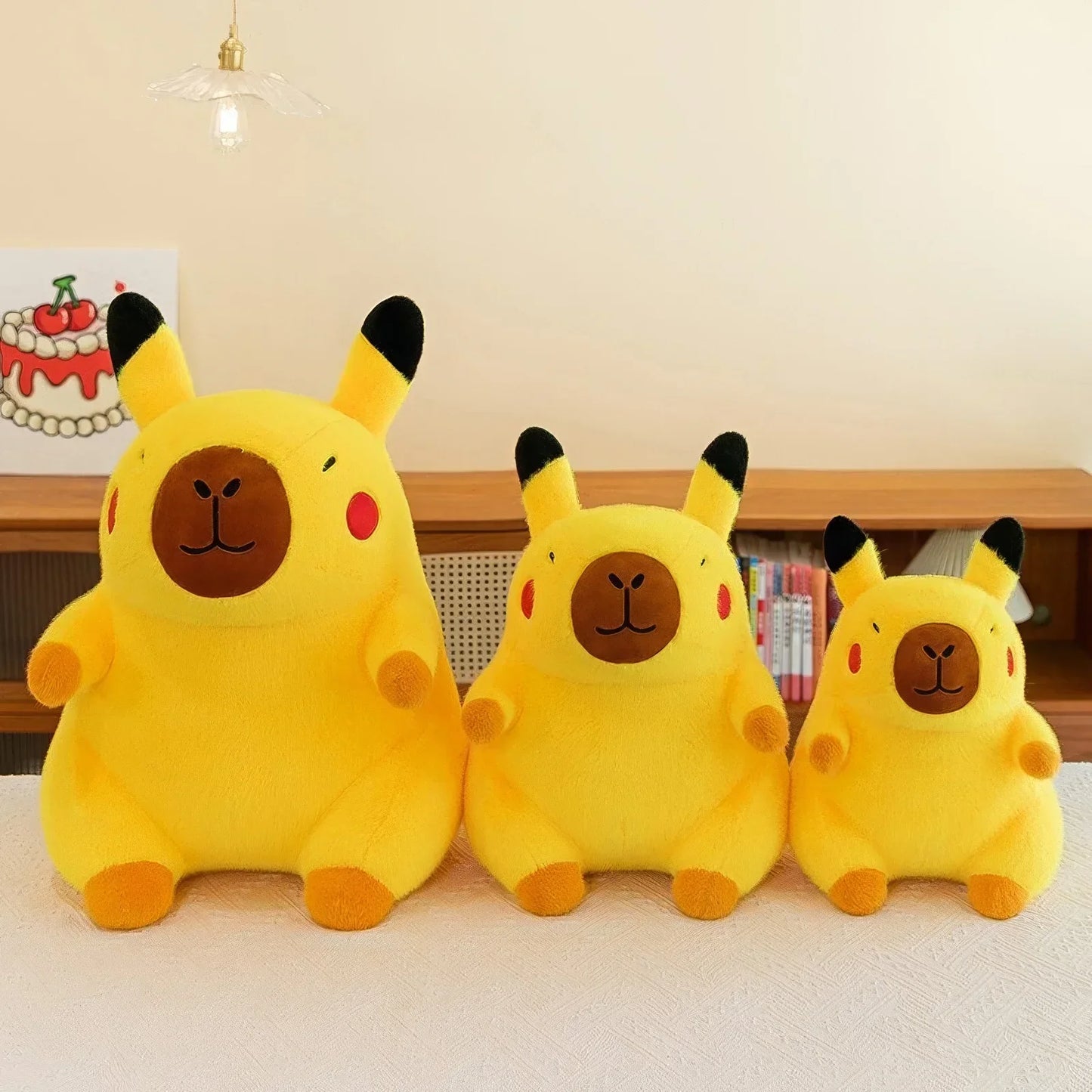 Kawaii Pokémon Pikachu Plush Toy – Transforming Capybara Soft Doll for Kids