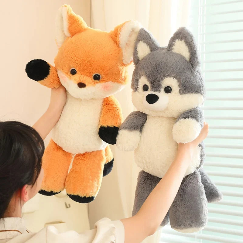 Kawaii Running Wolf Plush Toy – A Soft Adventure Buddy