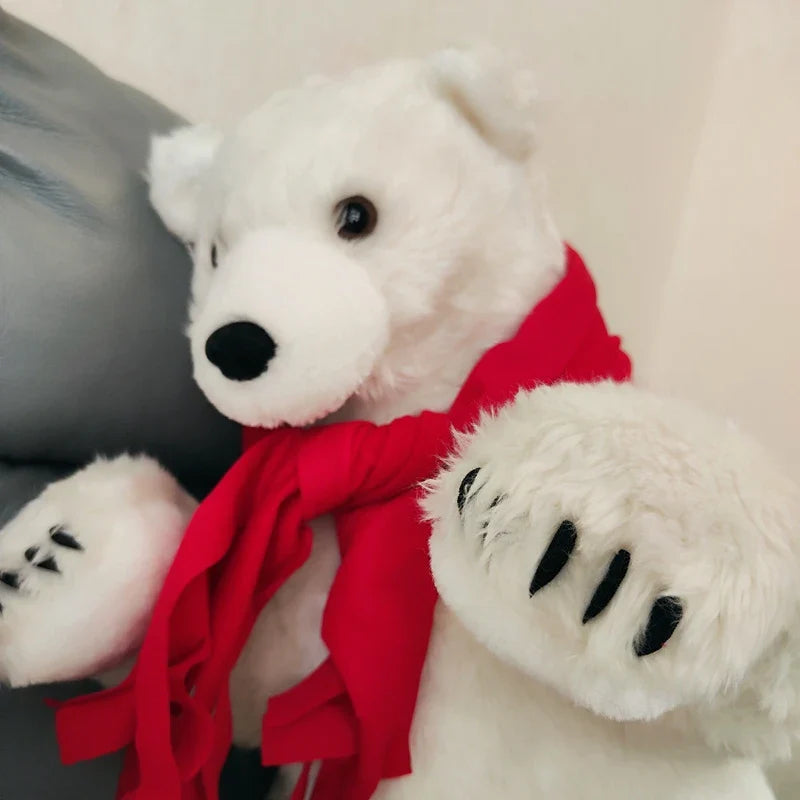 Pop Christmas Realistic Polar Bear Plush Toy