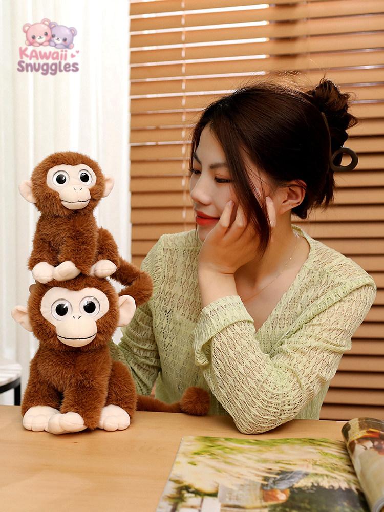 Golden Monkey Plush Toy – Adorable Big-Eyed Companion