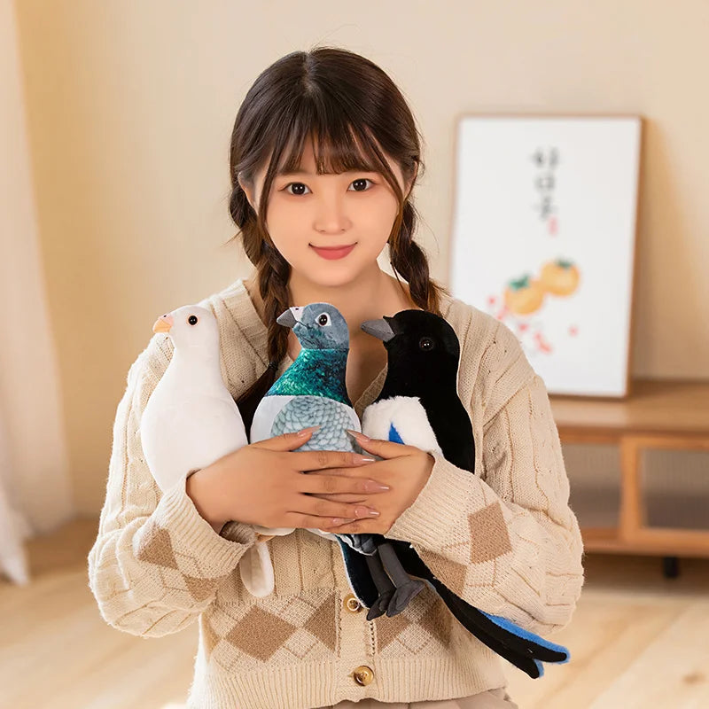 New Simulation Pigeon Plush Toy Cartoon Birds Peace