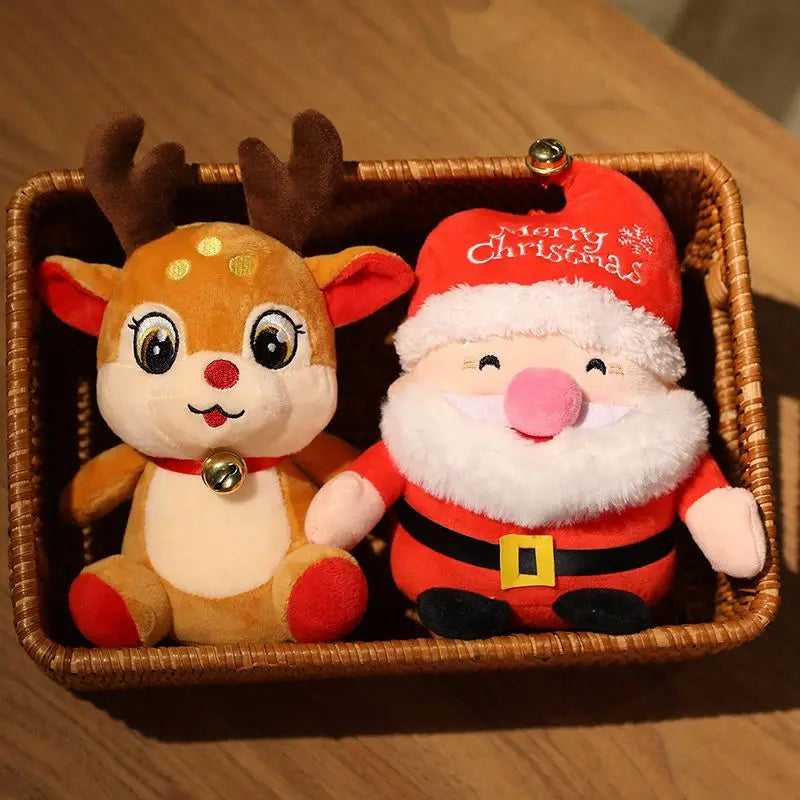 Lovely Santa Claus & Elk Plush Toys Stuffed Animal Doll Christmas
