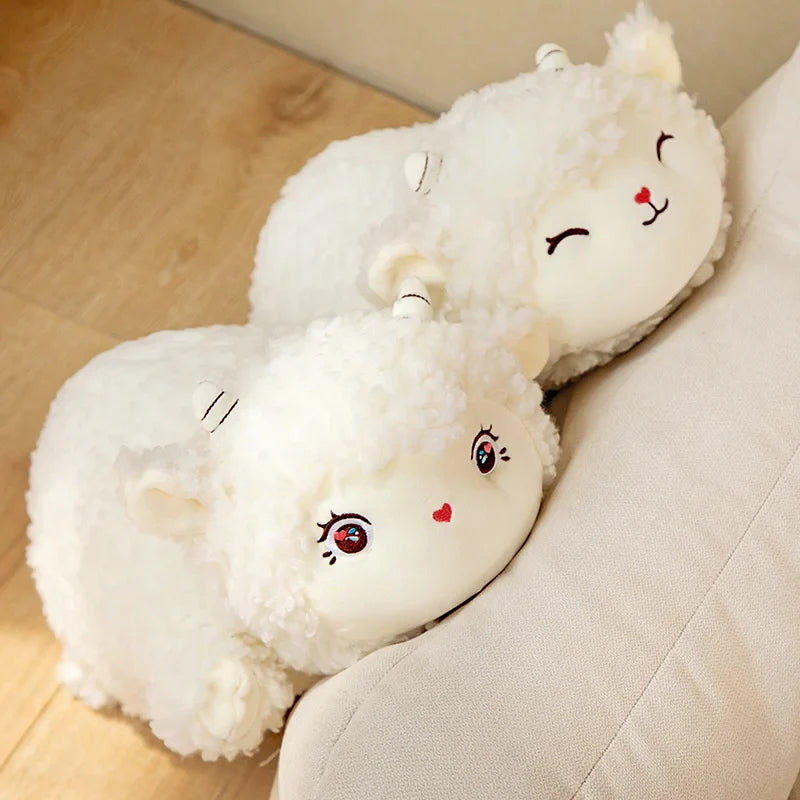 Lovely Fluffy Alpaca Plush Pillow Toys Stuffed Soft Animal Sheep Cushion for Children
