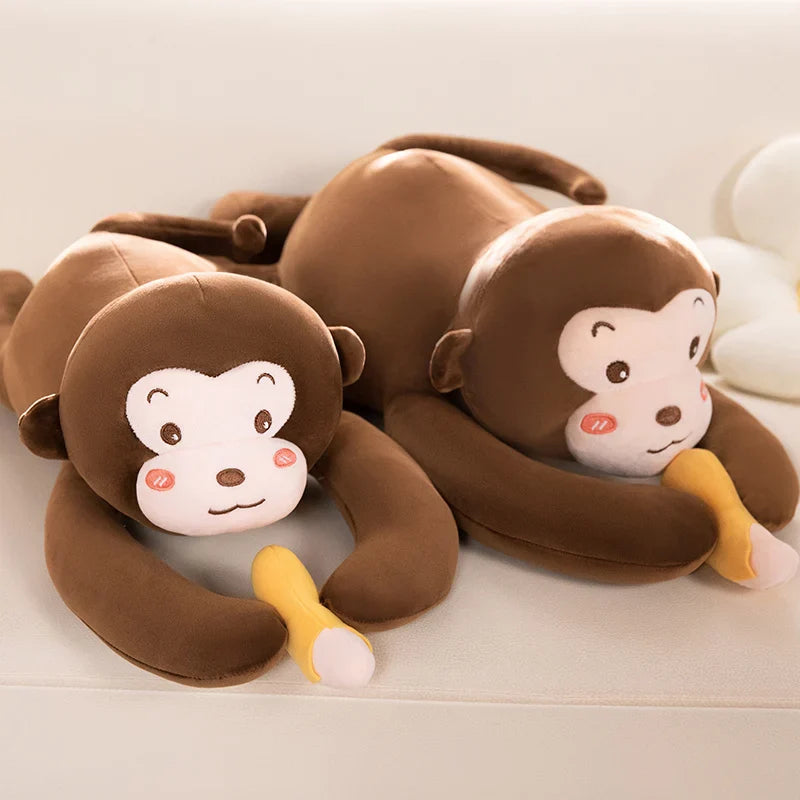 Lying Monkey Plush Toy Kawaii Long Arm Banana Monkey Plush