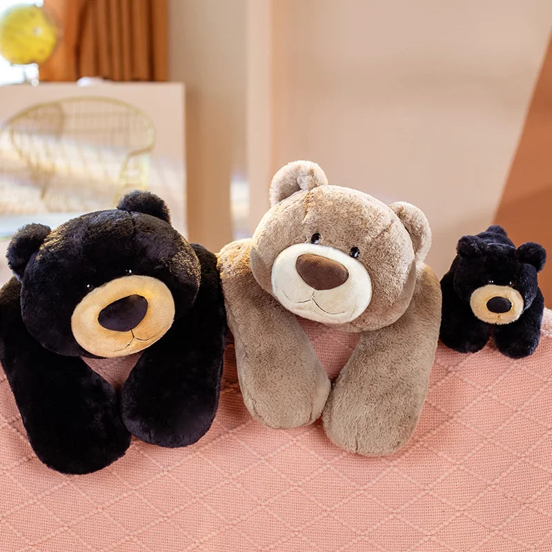 Kawaii Lying Bear Plush Toys Lovely Bear Pillow Sofa Cushion Appease Dolls