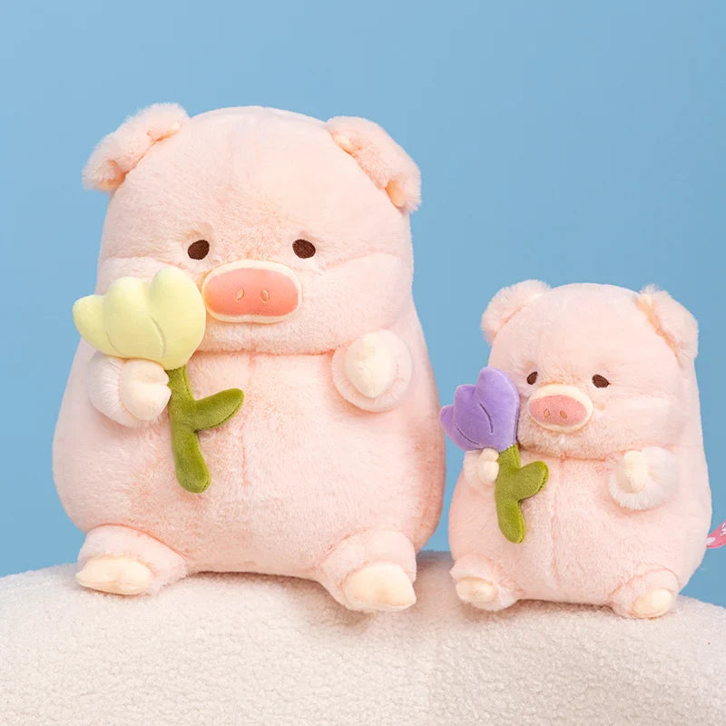 Kawaii Angel Hamburger Heart Backpack Pig Plush Toy