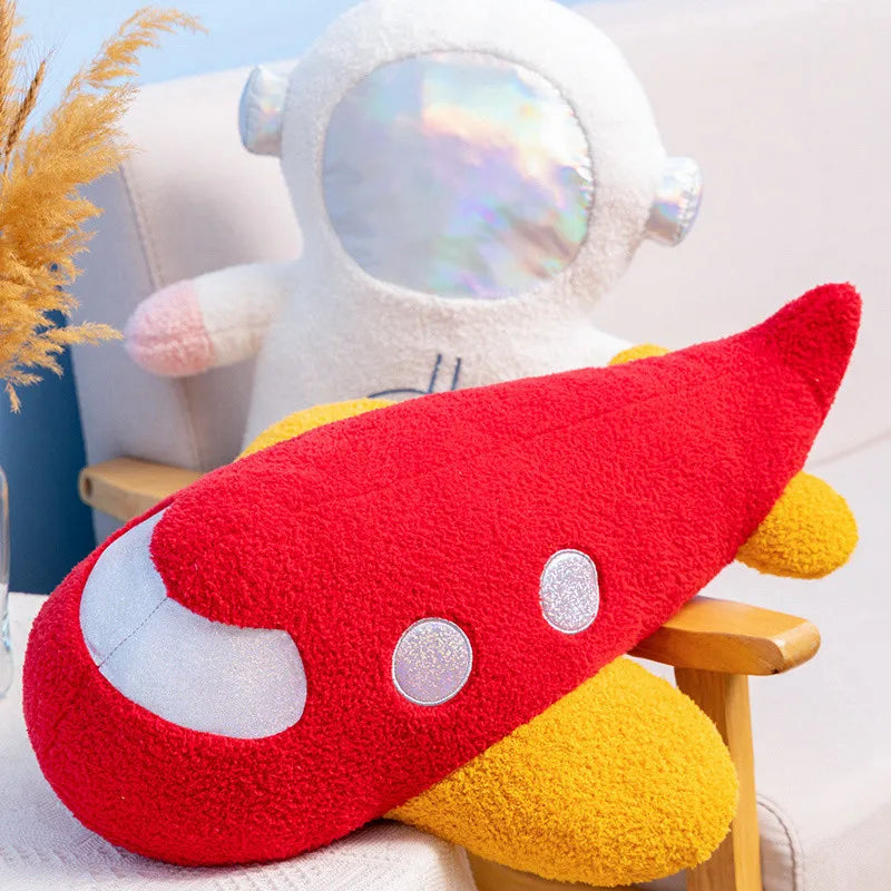 Cartoon Astronaut & Rocket Ship Plush A Space Adventure in Your Arms