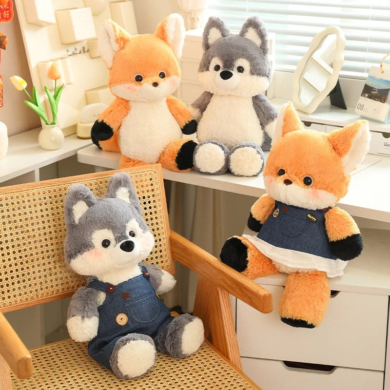 Kawaii Running Wolf Plush Toy – A Soft Adventure Buddy