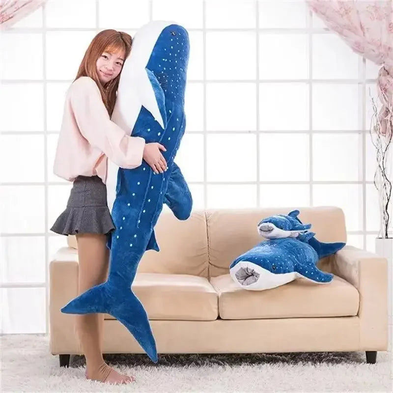Large Whale Shark Body Pillow Long Cute Fish Stuffed Doll Sofa Decorative Plush Body Pillow