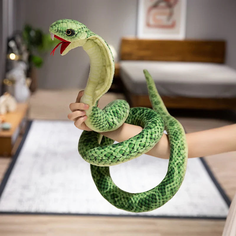 Black Simulated Colorful Cobra Plush Toys Purple Stuffed Animals Snakes Plushies Doll Grey