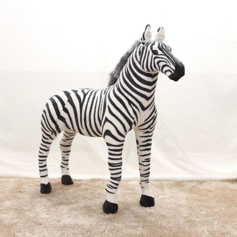 Zebra Plush Animal Crossing Soft Giant Stuffed Horse Realistic  eSweaty Horse