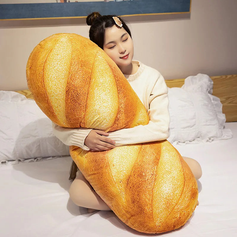 Long Butter French Baguette Bread Plush Pillow