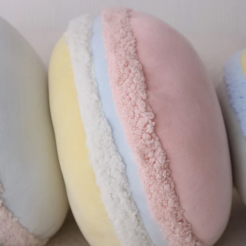 New Pure Color French Macaron Plush Doll Pillow – Creative Gift and Comfort