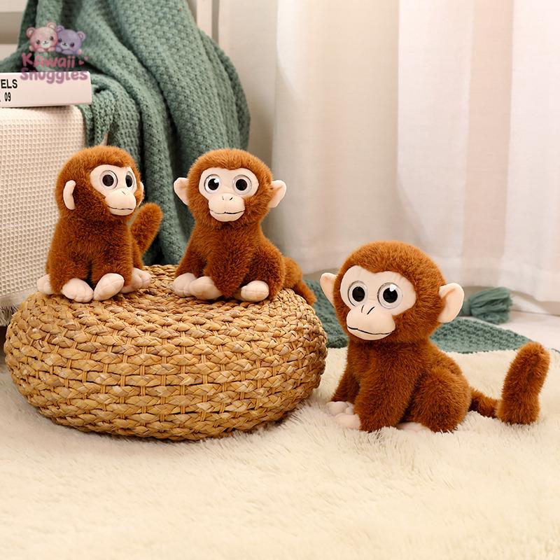 Golden Monkey Plush Toy – Adorable Big-Eyed Companion