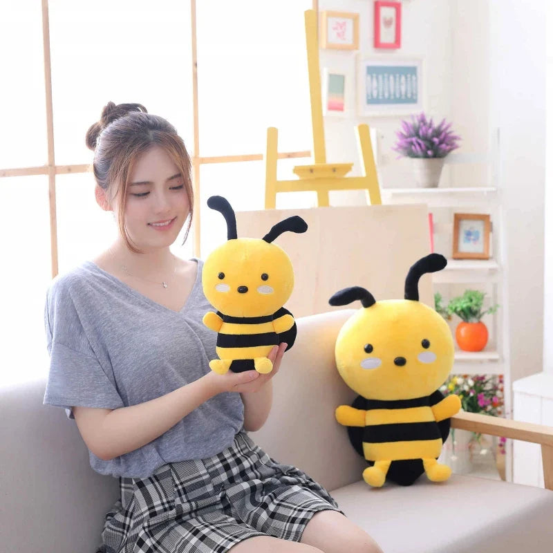 Cute Bee Plush Toy – Winged Stuffed Animal for Kids and Decor