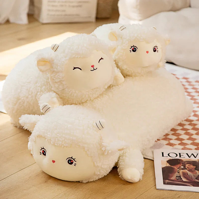 Lovely Fluffy Alpaca Plush Pillow Toys Stuffed Soft Animal Sheep Cushion for Children