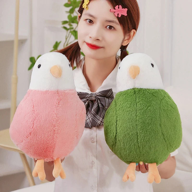 Kawaii Parrot Plush Toys Artificial Bird Plush Doll Cute Lifelike Sparrow Plush Toy