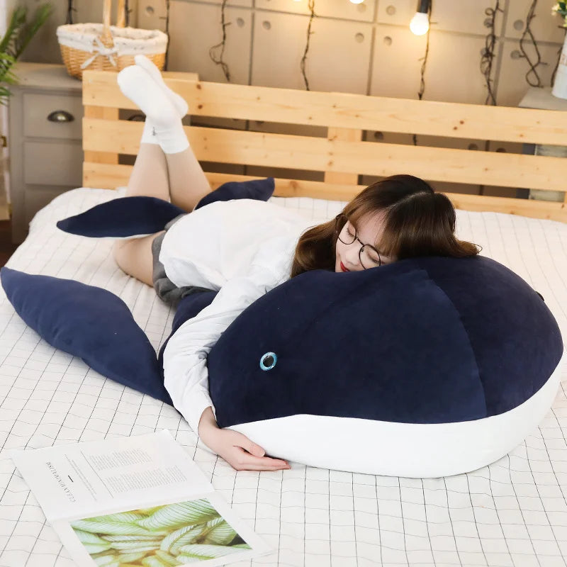 Cute Dream Giant size big Whale Plush Toy Whale Stuffed Doll Soft