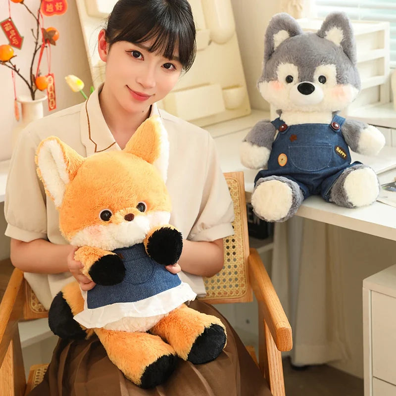 Kawaii Running Wolf Plush Toy – A Soft Adventure Buddy