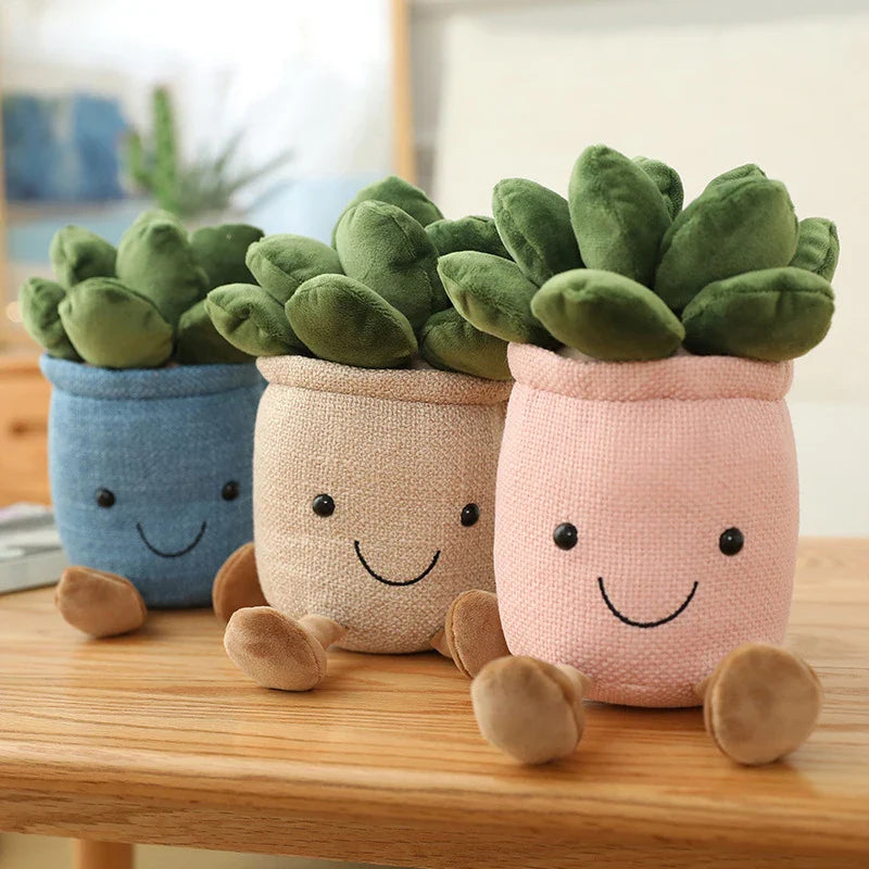 Tulip & Succulent Plush Toys – Soft Stuffed Potted Flower Dolls for Kids & Girls Gift