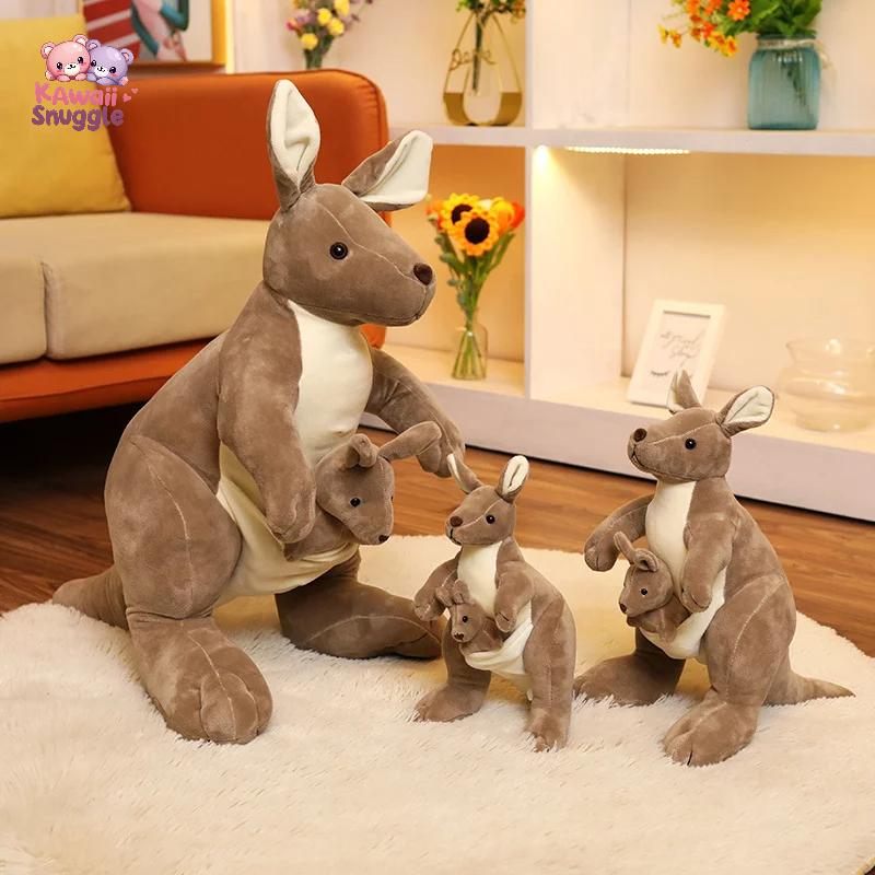 Simulation Kangaroo Plush Toy: A Heartwarming Mother & Baby Duo