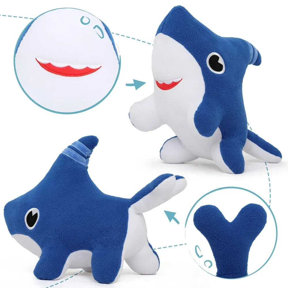 Shark Dog Stuffed Animals Shark Dog Plush Toy Blue Sawtooth Ocean Plushies