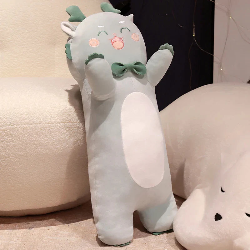 Washable Cartoon Dragon Long Pillow Plush Stuffed Sleeping Kawaii Animal