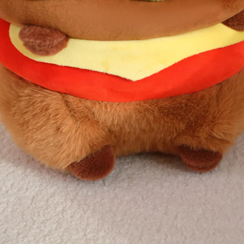 New Arrival Hot Hamburger Capybara Plush Toy Stufed Animals Capybara Soft Doll