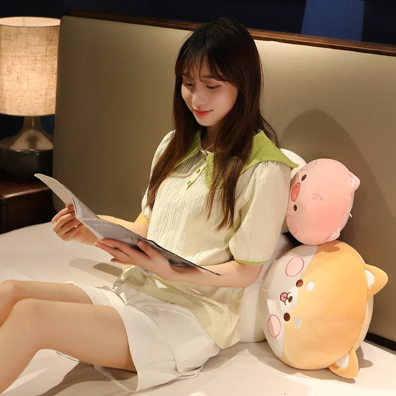 Kawaii Shiba Pig Rabbit Dog Goose Plush Toy – Soft Pillow & Cute Cushion Gift