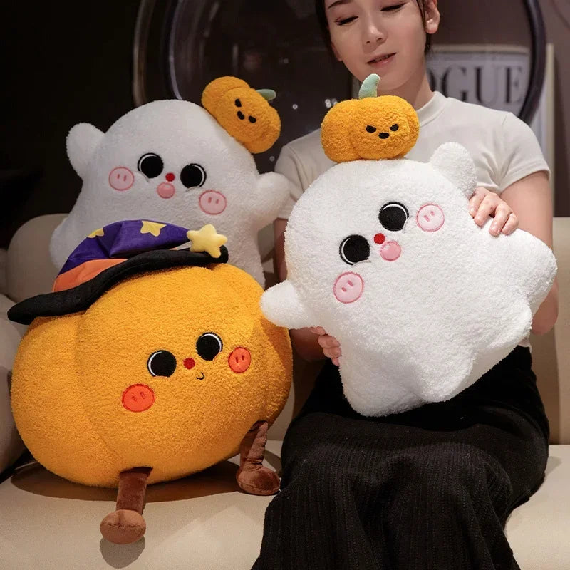 Spoofing Ghost Pumpkin Plush Toys Halloween Decoration Stuffed Animal Doll Creative Evil Throw Pillow Party Holiday Gift Present