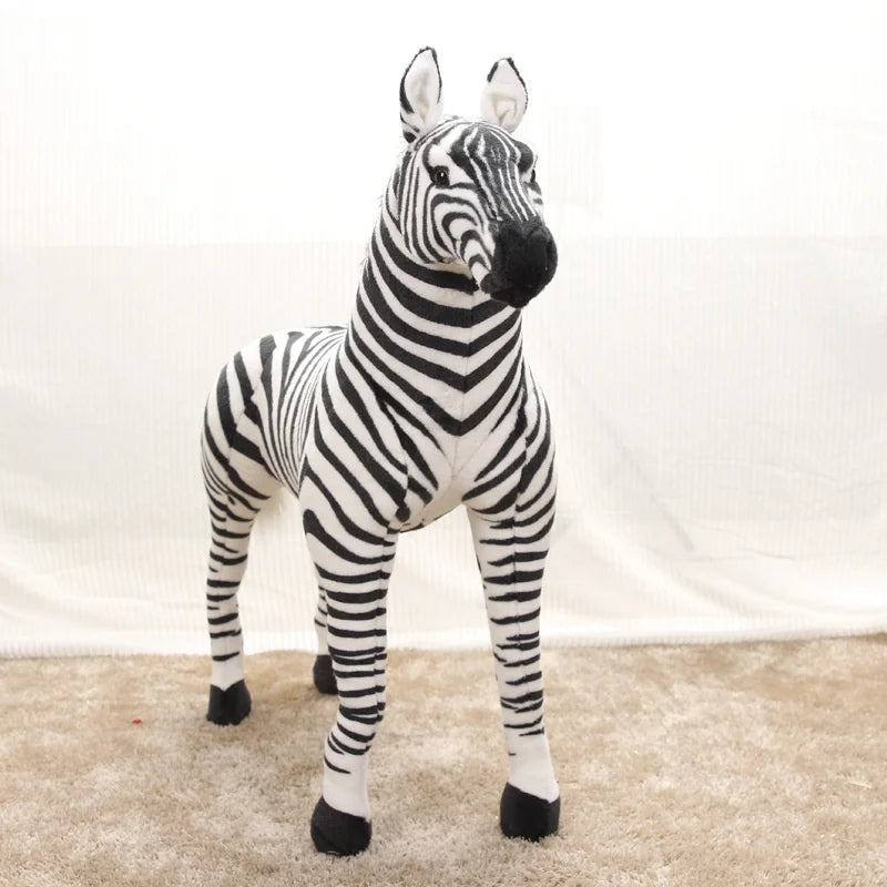 Zebra Plush Animal Crossing Soft Giant Stuffed Horse Realistic  eSweaty Horse
