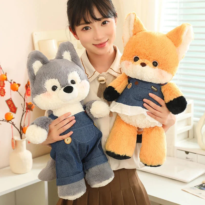 Kawaii Running Wolf Plush Toy – A Soft Adventure Buddy