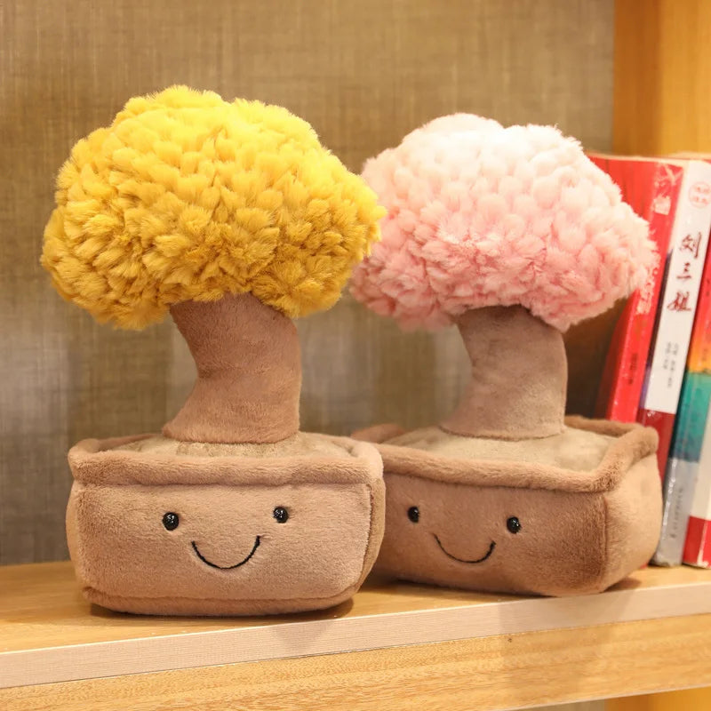 New Lifelike Tree Plant Plush Stuffed Toys Succulent Flowers Bookshelf Decor Plant
