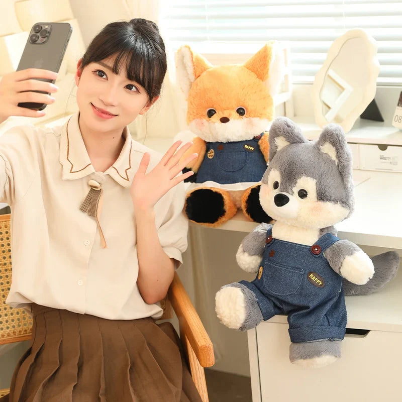 Kawaii Running Wolf Plush Toy – A Soft Adventure Buddy