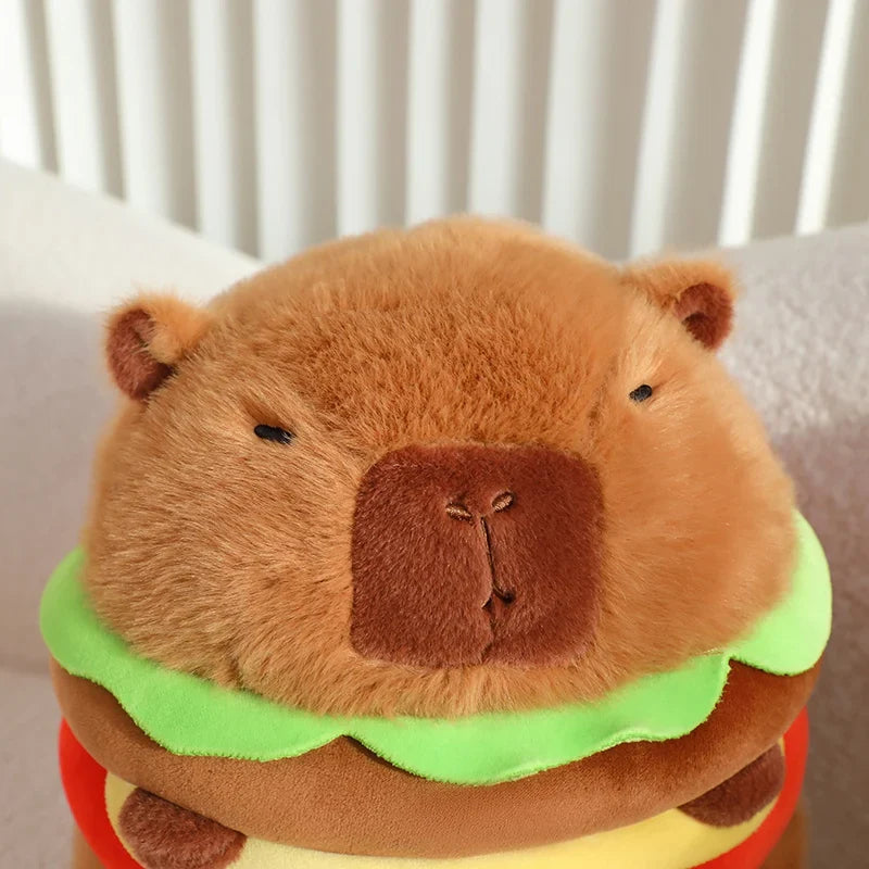 New Arrival Hot Hamburger Capybara Plush Toy Stufed Animals Capybara Soft Doll