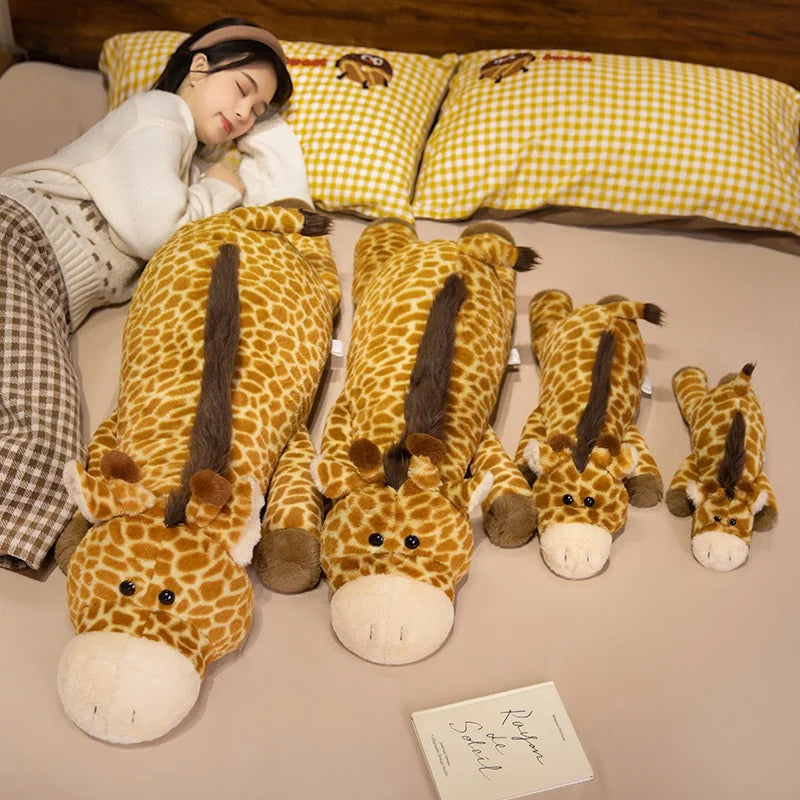 Giant Fluffy Giraffe Plush Toys Sleeping Pillow Cute Animal Stuffed Wild Giraffe Dolls