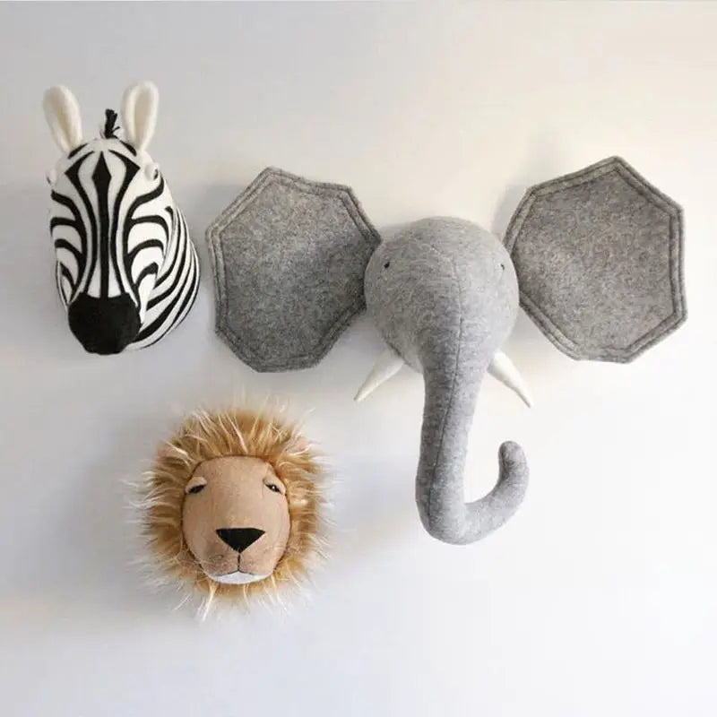 Zebra Elephant Giraffe Wall Decor for Kids