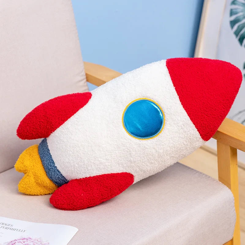 Cartoon Astronaut & Rocket Ship Plush A Space Adventure in Your Arms