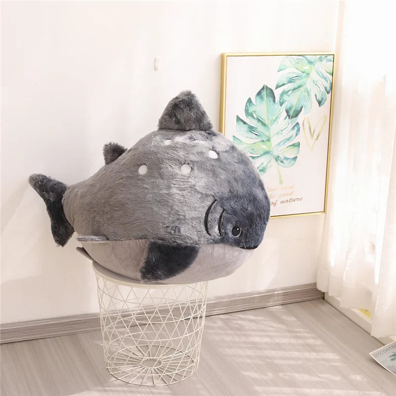 Kawaii Fat Shark Plush Toy – Soft Whale Hug Pillow