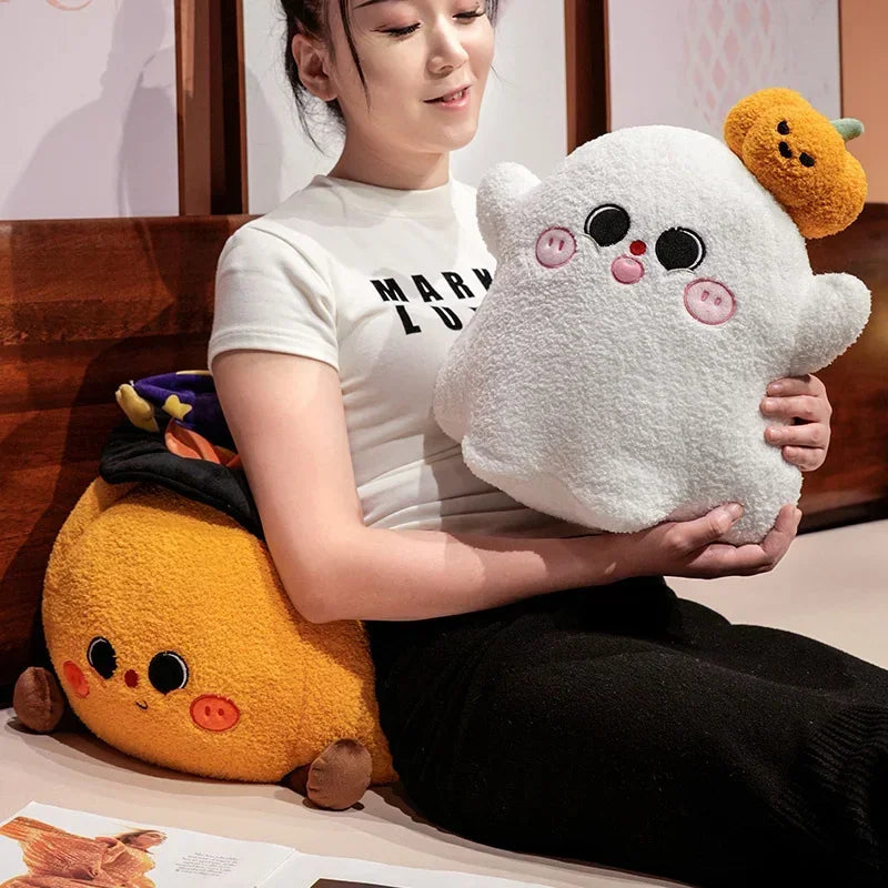 Spoofing Ghost Pumpkin Plush Toys Halloween Decoration Stuffed Animal Doll Creative Evil Throw Pillow Party Holiday Gift Present