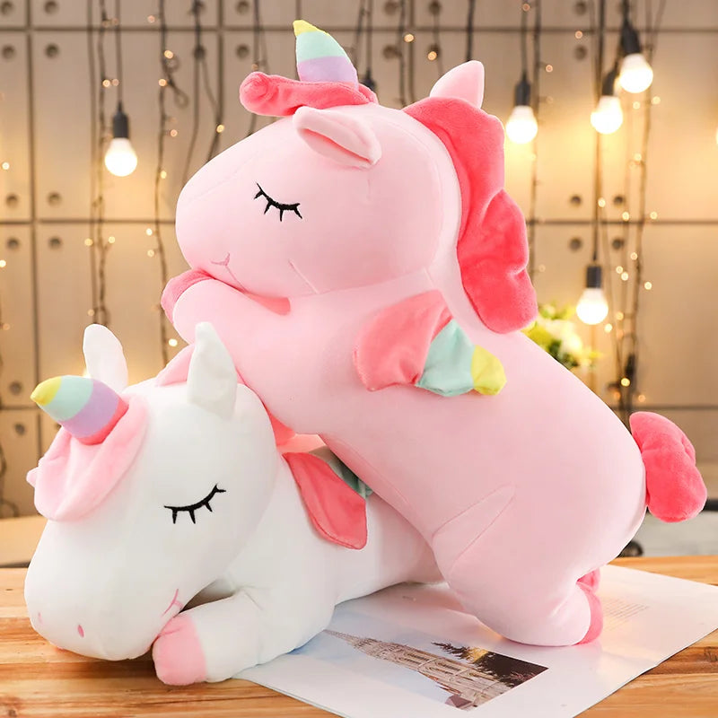 Giant Size Unicorn Plush Toy Soft Stuffed Cartoon Unicorn Dolls Animal Horse