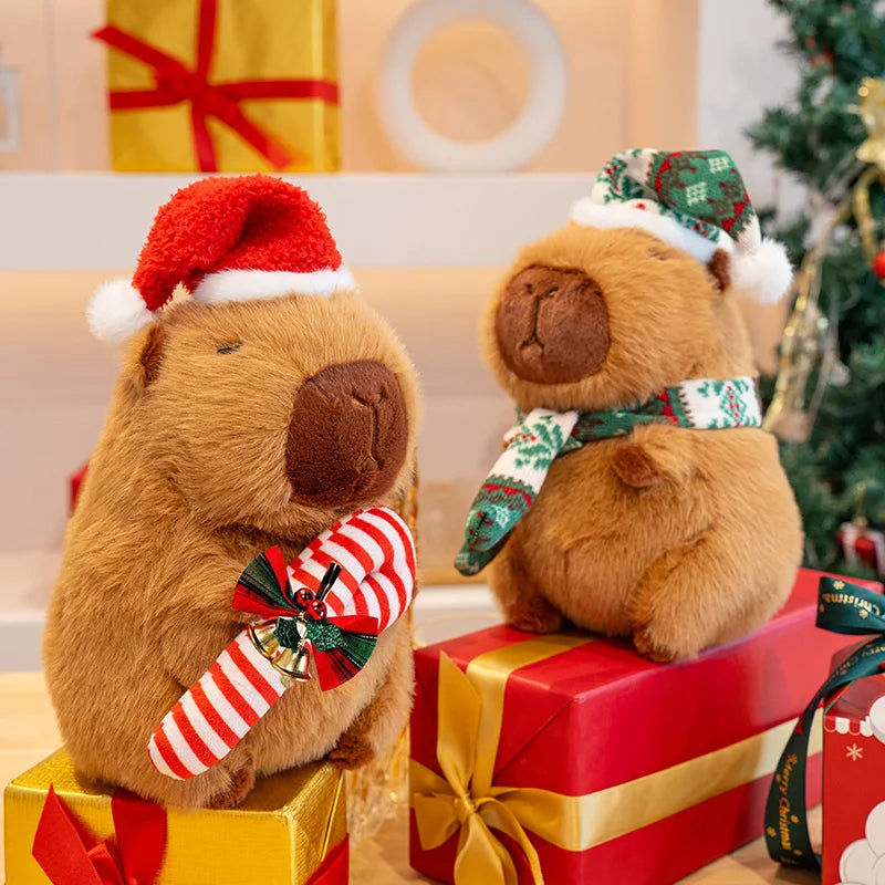 Kawaii Christmas Capybara Plush Toy – Adorable Capybara Doll for Xmas & Birthday Gifts