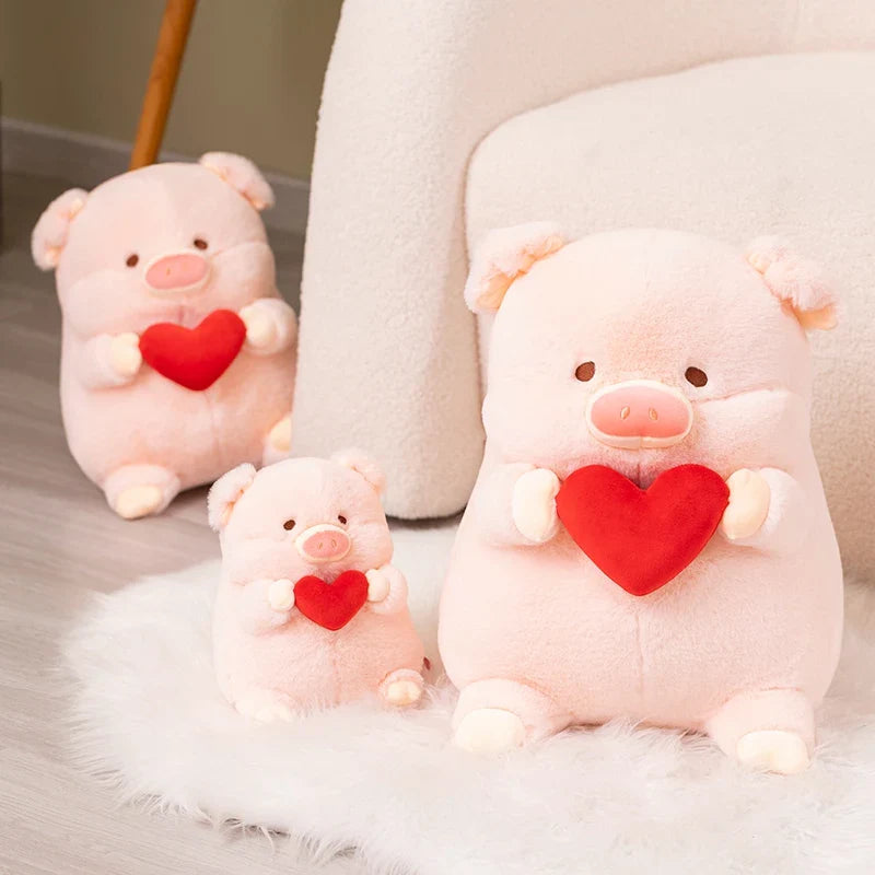 Kawaii Angel Hamburger Heart Backpack Pig Plush Toy