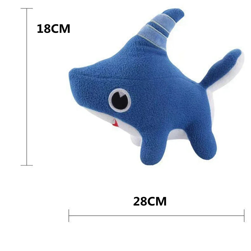 Shark Dog Stuffed Animals Shark Dog Plush Toy Blue Sawtooth Ocean Plushies