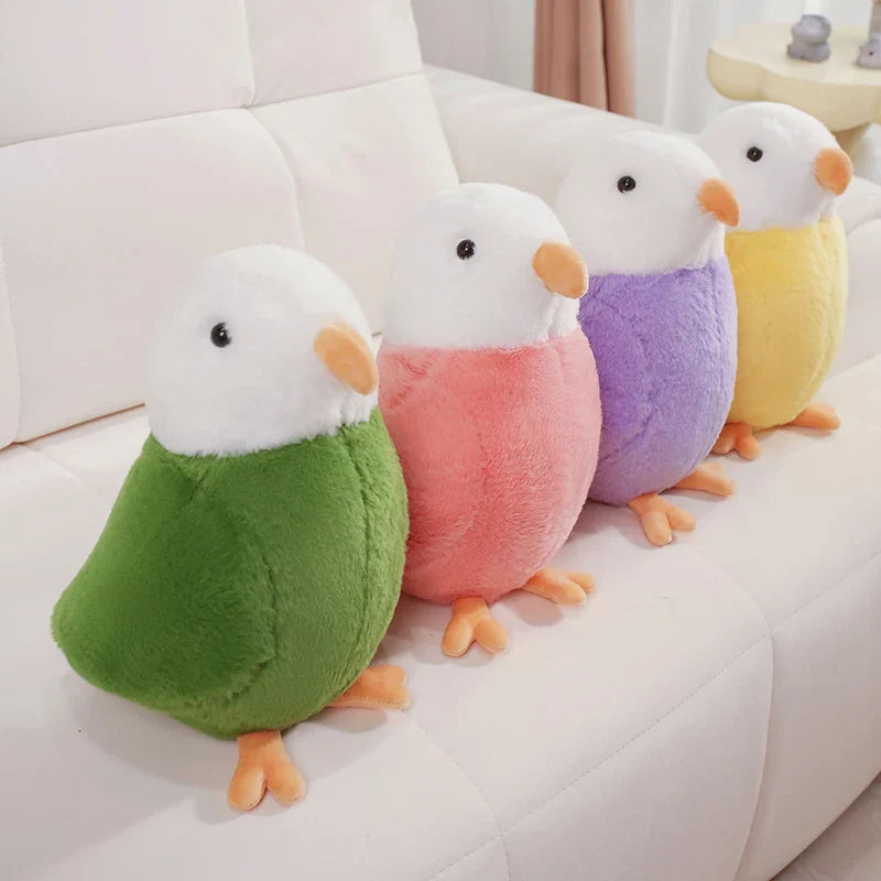 Kawaii Parrot Plush Toys Artificial Bird Plush Doll Cute Lifelike Sparrow Plush Toy